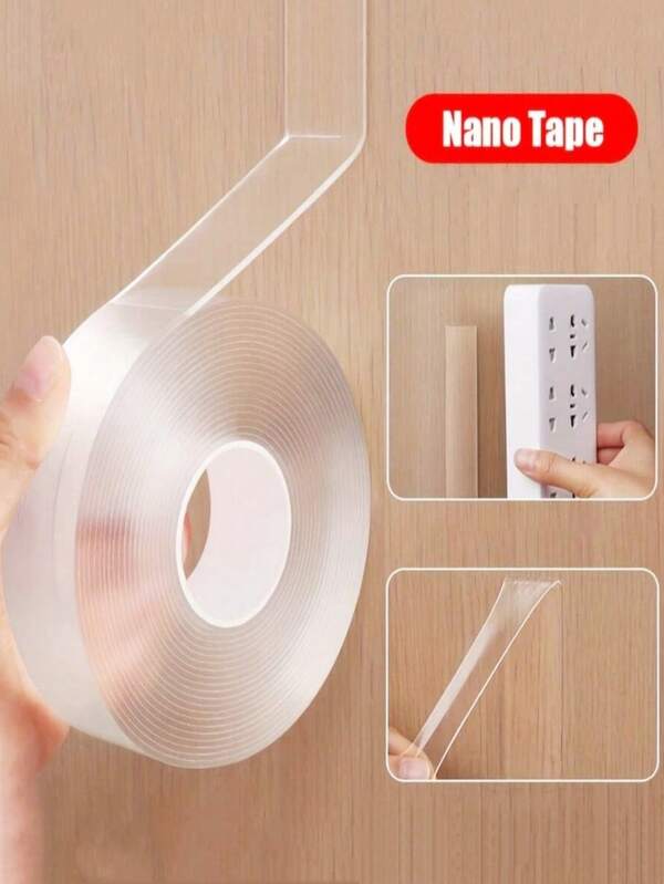10M Heavy Duty Waterproof Double-Sided Nano Tape, Double-Sided Adhesive - Super Sticky, Reusable And Multi-Purpose Glue - Ideal For Decorations And DIY, Essential For Household Use